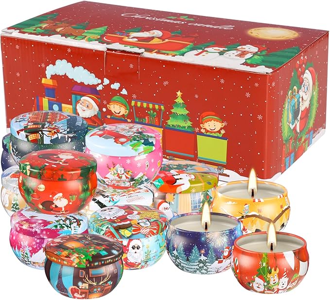 16Pack Christmas Candles Gift Set, Long Lasting Burning Natural Soy Wax 2.5oz - Image 2