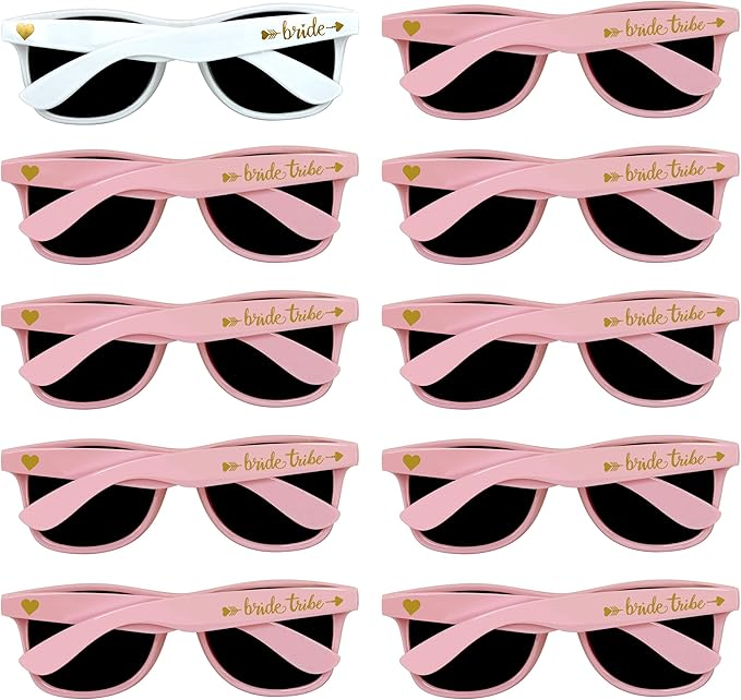 LADY&HOME 10 Pack Bachelorette Party Sunglasses Favors, Bridesmaid and Bride by LADYHOME