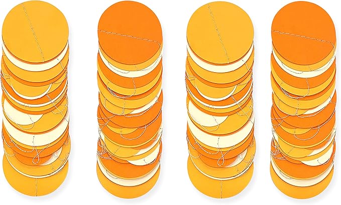 46 Ft Thanksgiving Fall Autumn Circle Dots Garland Gradient Orange Polka Dot - Image 7