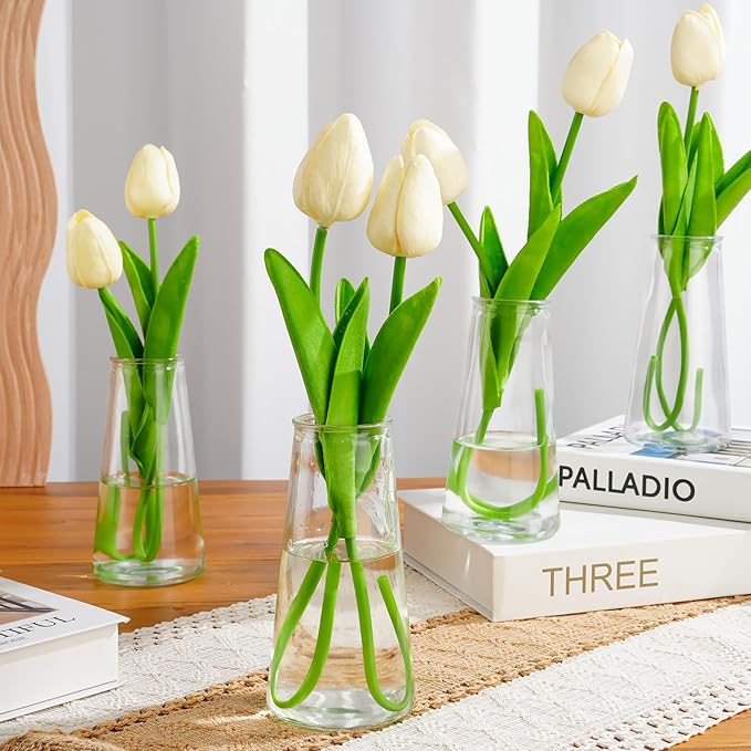 Glass Bud Vases for Centerpieces, Small Flower Vase in Bulk Set of 10, Modern - Image 4