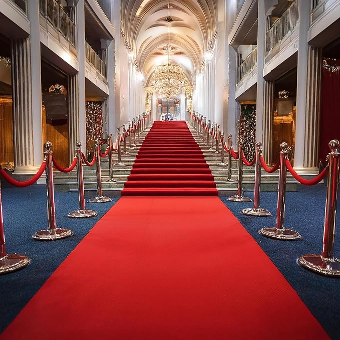 BannerBuzz Hollywood Red Carpet Runner – Premium Non-Slip 3x10 ft Aisle Rug - Image 6