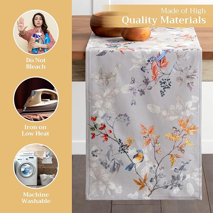 Maison d' Hermine Table Runner 100% Cotton Double Layer Table Runners 108 - Image 3