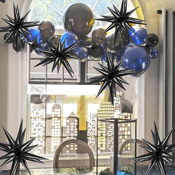 6 Pcs Explosion Star Foil Balloons- 12 Point Star Balloons - Image 7