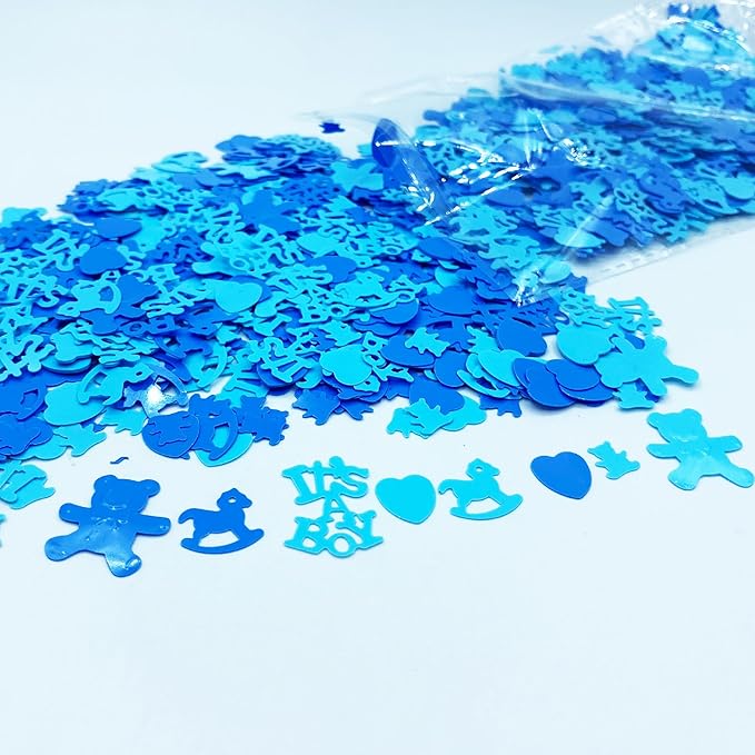 Confetti Boy Sequins Table Confetti Metallic Foil Sprinkles or DIY - Image 2