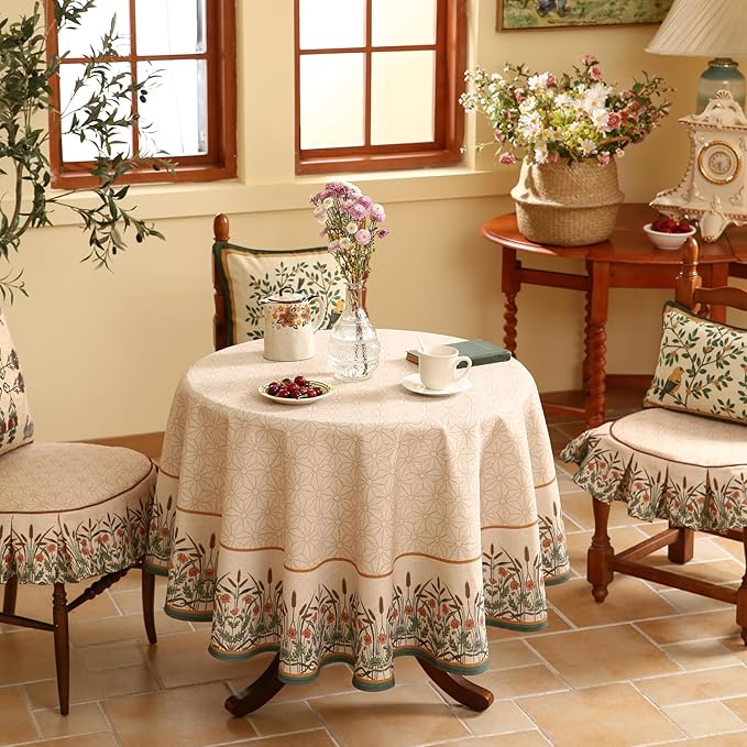 patdrea Designer Linen Vintage Tablecloth - Image 8