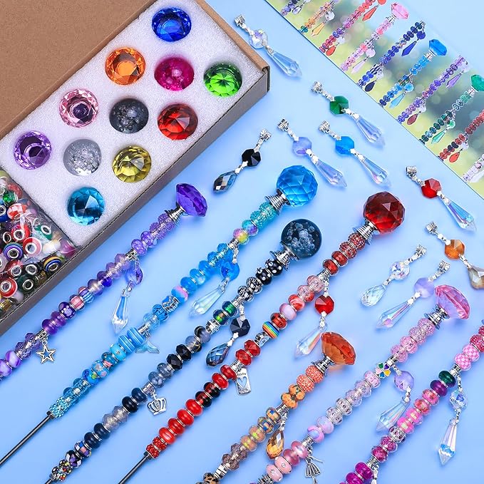 DIY Fairy Wand Garden Stakes Kit, Crystal Beaded Decorative Wands Set, Outdoor - Image 3