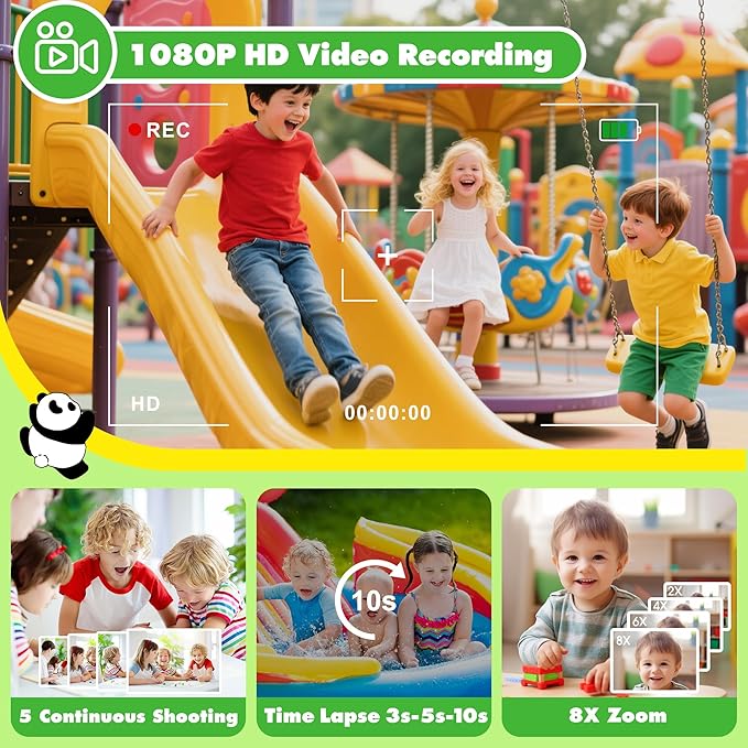 Kids Camera Instant Photo Printing, HD Digital Video Dual Cameras - Image 6