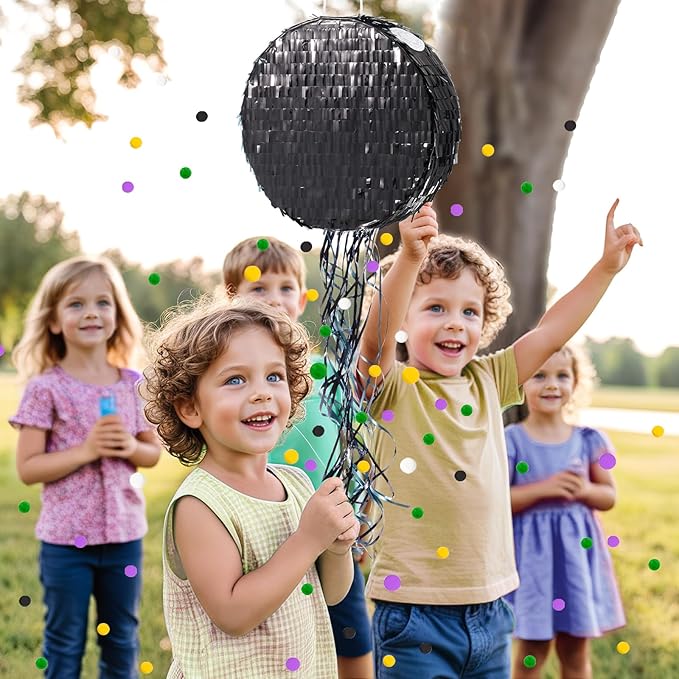 WERNNSAI Black Round Pinata for DIY - Image 6
