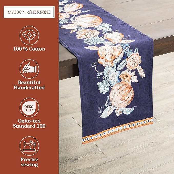 Maison d' Hermine Table Runner 100% Cotton Double Layer Table Runners 108 - Image 2