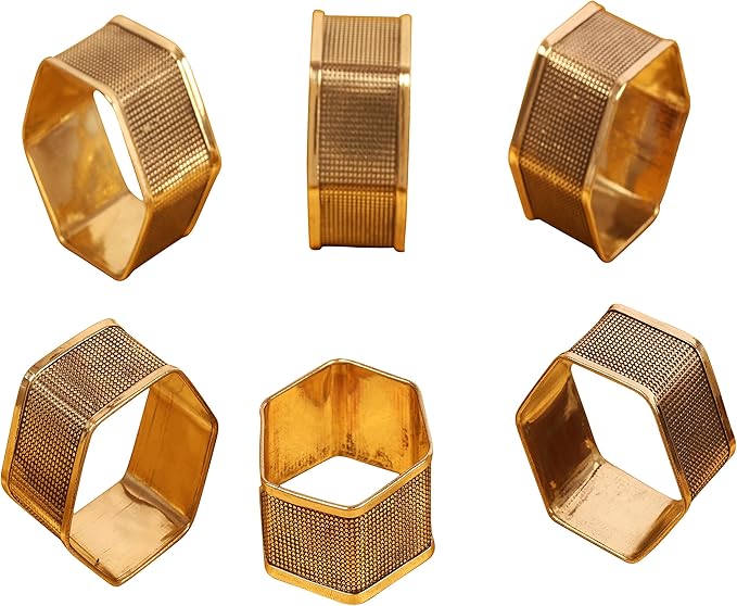 Brass Base Artistic Handcrafted Beautiful Geometric Hexagon Shape Large Size - Image 5