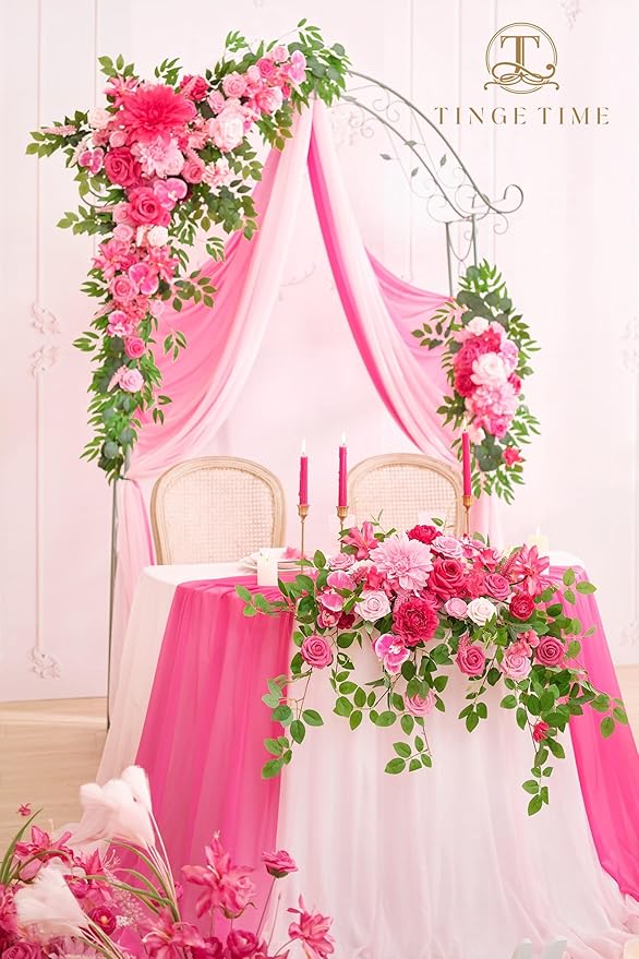 TINGE TIME Artificial Sweetheart Flower Swag - Image 2