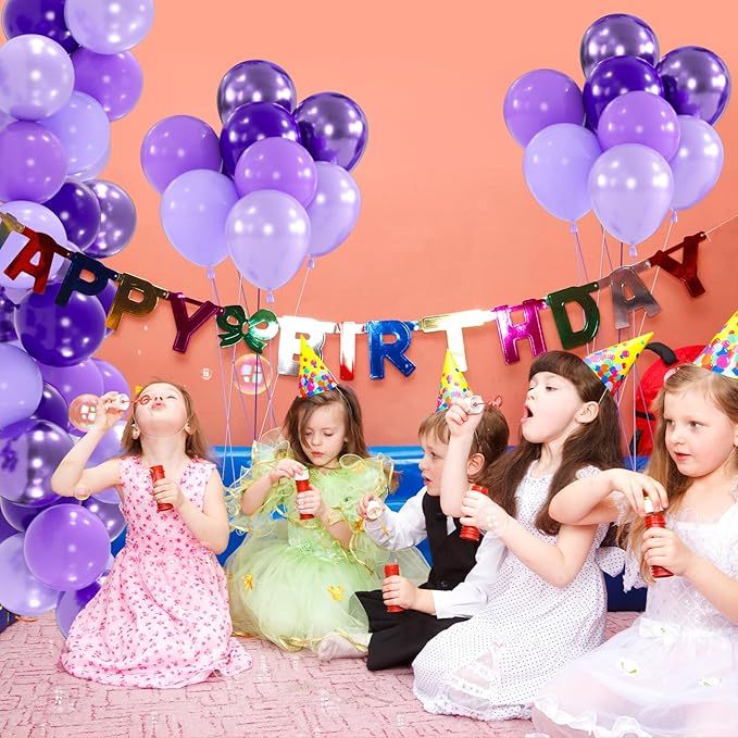 100pcs Purple Balloons - Image 7