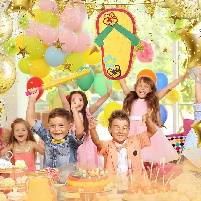Sandal Pinatas Bundle with a Blindfold and a Bat, Summer Theme Parties and - Image 4