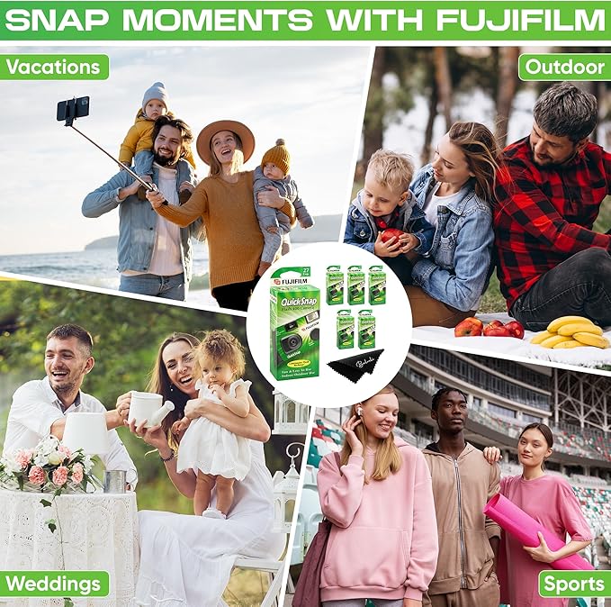 Fuji Film Quicksnap Flash Disposable Camera 400 Iso, 6 Pack, 35mm 27 Exp - Image 5