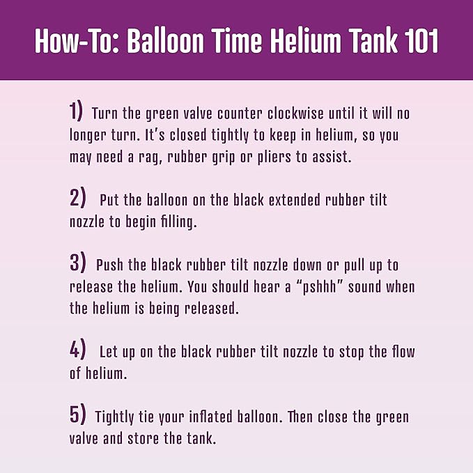 Blue Ribbon Balloon Time Disposable Helium Tank 14.9 cu.ft - Image 2