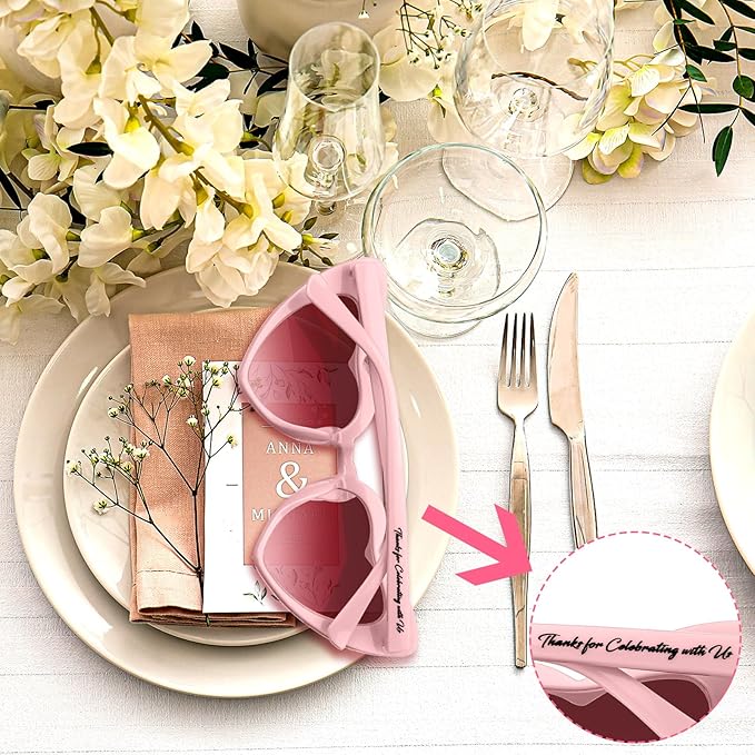 Vabean Wedding Heart Sunglasses Bulk Wedding Gifts Bachelorette Bridal Party - Image 3