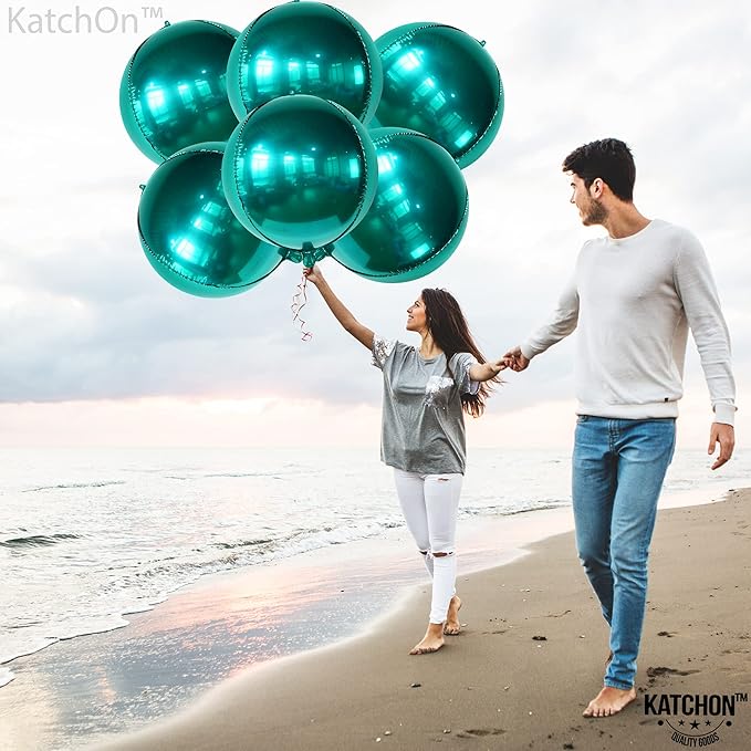 KatchOn, Metallic Emerald Green Balloons - Image 7