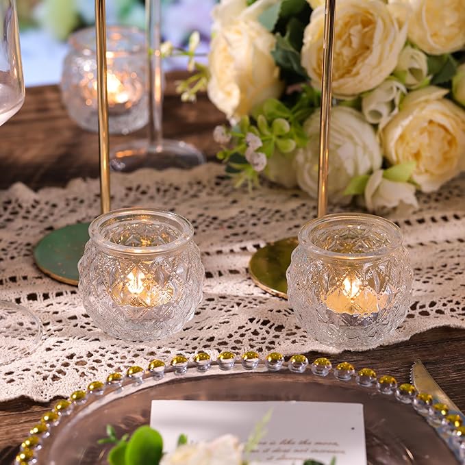DARJEN 12Pcs Clear Votive Candle Holders - Image 4