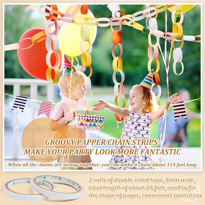Lincia 600 Sheet Halloween Paper Chain Garland, Construction DIY Crafts Chain - Image 5