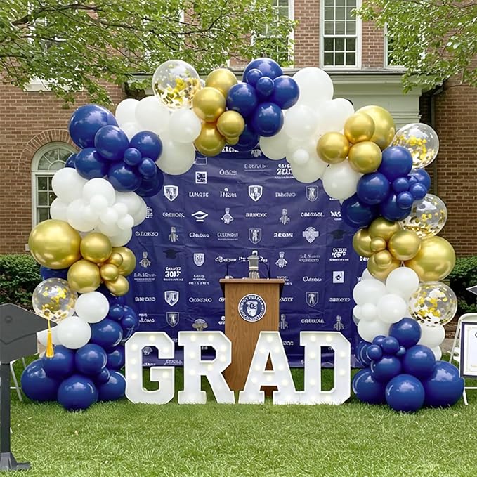 Netnology Navy Blue Gold Balloons Set - Image 4