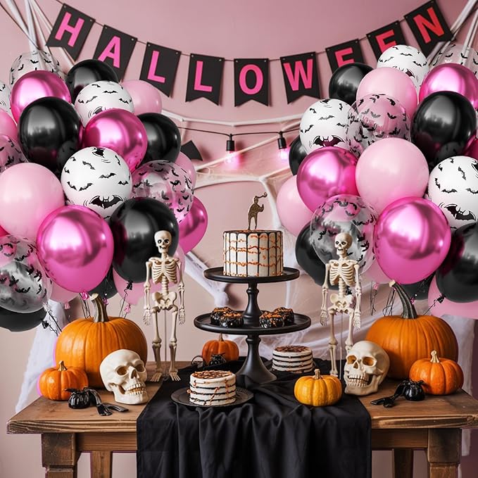 Pink Halloween Balloons Set - Image 6