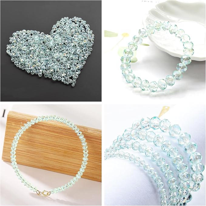 460Pcs 8mm Crystal Glass Beads for Jewelry Making Beads for Bracelets Necklace - Image 5