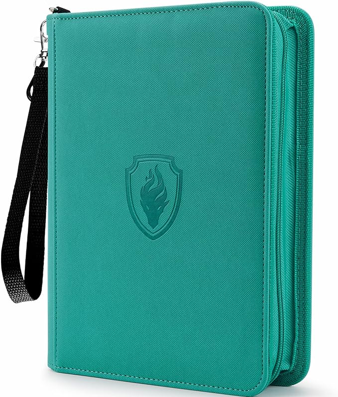 4 Pocket Card Binder for 320 Cards, Fabmaker Premium Zip Trading Card Binder by Fabmaker