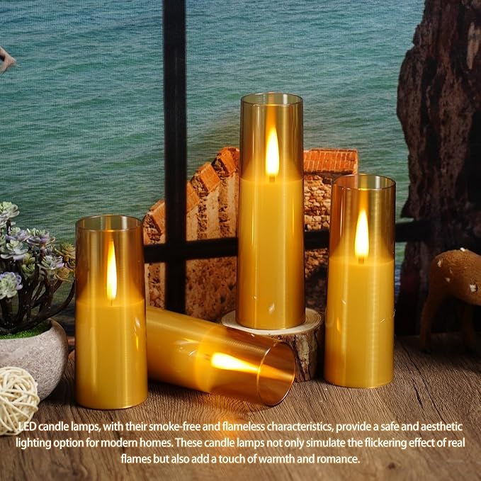 Flameless LED Candles, Upgraded Realistic Flickering Flame Battery Operated - Image 4