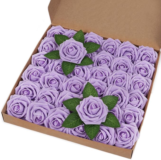 BLEUM CADE 36Pcs Artificial Flowers Fake Roses by BLEUMCADE