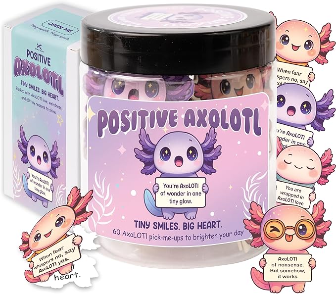 Positive Axolotl Jar – Cute Axolotl Gifts by KATINAT