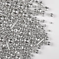 Silver Pearl Rods Heart Sprinkles, Baking Sugar, Mix Size, Cupcake Decoration by Joyvitas