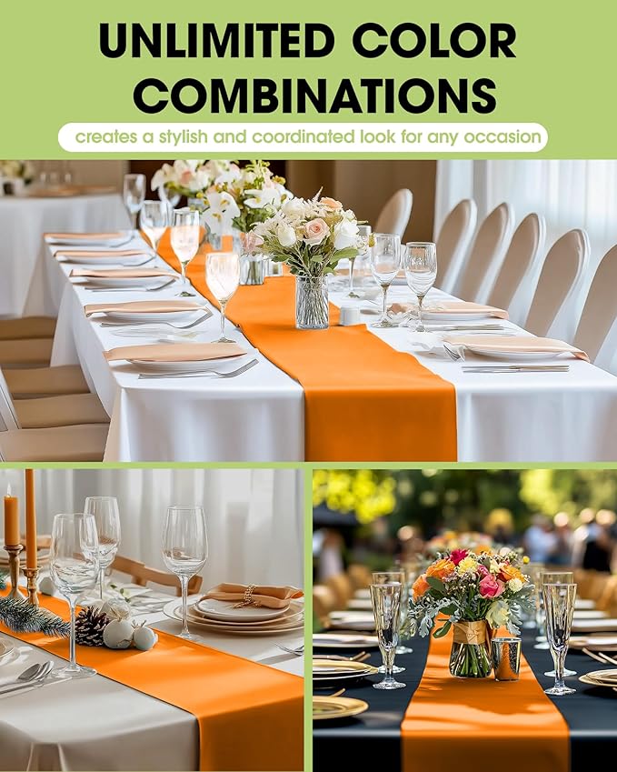 Pureegg Orange Plastic Table Runners - Image 2
