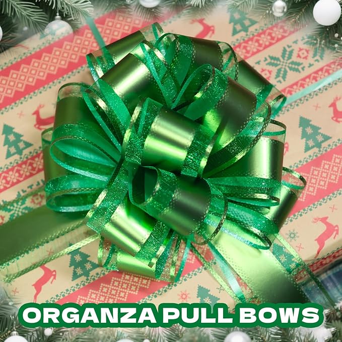 6 Pcs 6 Inch Golden Pull Bows, Party Decorations, Crafts Easy-to-Use Pull Bows - Image 7