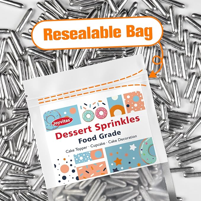 Silver Rods Sprinkles, Sugar Sprinkles - Image 7