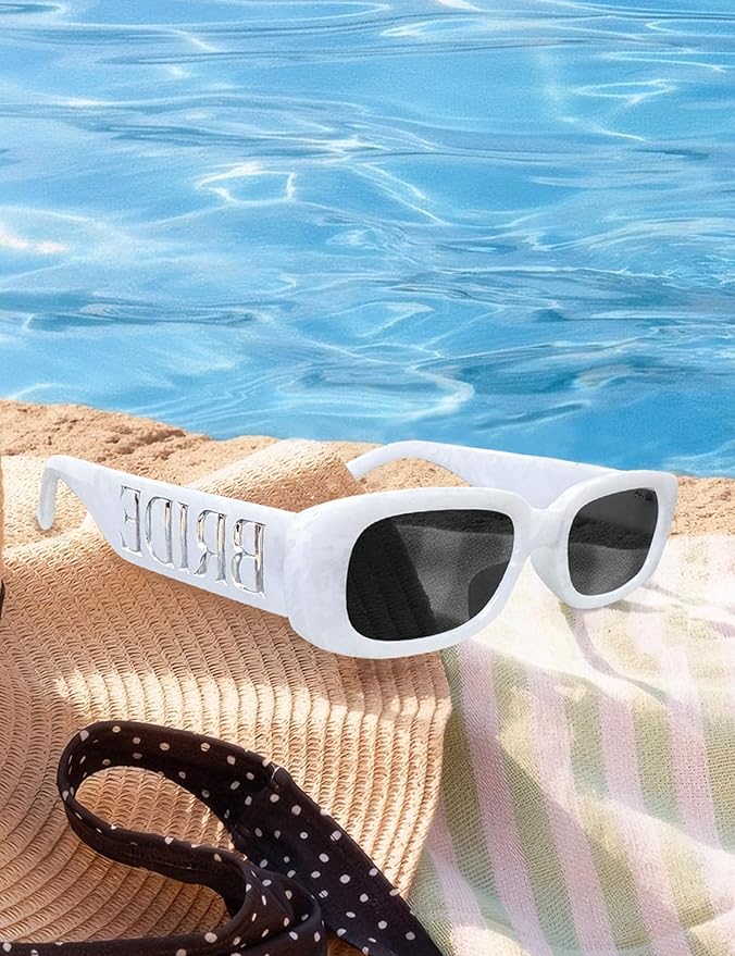 Marble Bride Sunglasses, Bride to be Decorations Glasses, Bachelorette Bach - Image 4