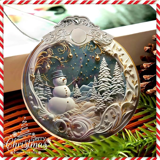 Christmas Ornaments 2025, Unique Christmast Ornaments 4 Inch Acrylic Ornament - Image 2