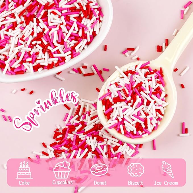 Pink Jimmies Sprinkles, Edible Sprinkles - Image 8