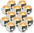 12 Pcs Disco Ball Candle Holder Glass Mirror Candle Holder Disco Ball Decor by Unknown