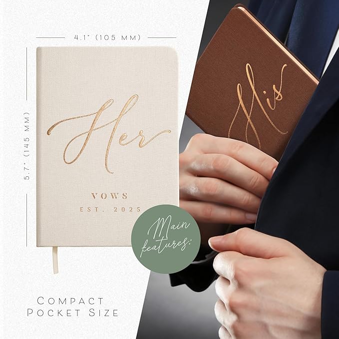 Custom 2025 Vow Books His & Hers - Image 6