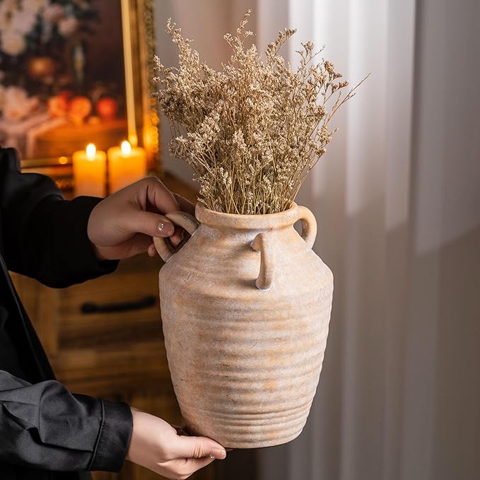 Vintage Terracotta Ceramic Vase - Image 5