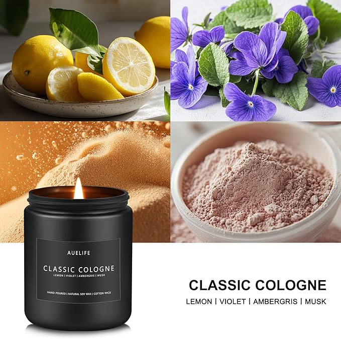 Classic Cologne Candle | Candles - Image 2