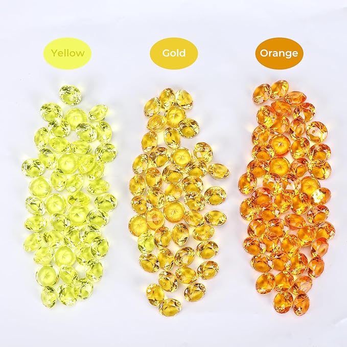Acrylic Diamond Fake Gems Vase Filler, Babenest 240pcs 3/4 Inch Faux Diamonds - Image 5