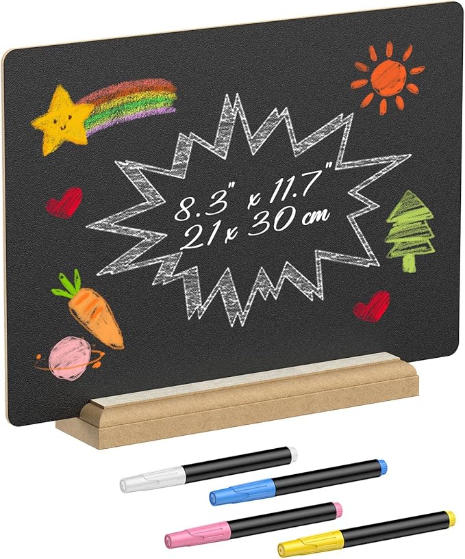 Uniclife A4 Tabletop Chalkboard Sign by UnicLife
