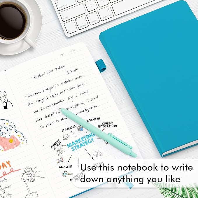 5 Pack Journal Notebook Bulk for School, Feela Hardcover Business Notebooks - Image 4