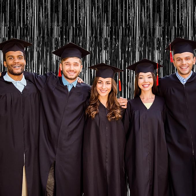 2 Pack 2025 Graduation Party Decorations, 3.28 FT x 7.05 FT Black Backdrop - Image 6