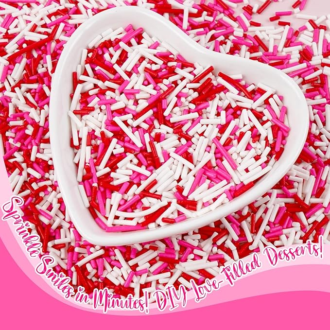 Pink Jimmies Sprinkles, Edible Sprinkles - Image 5