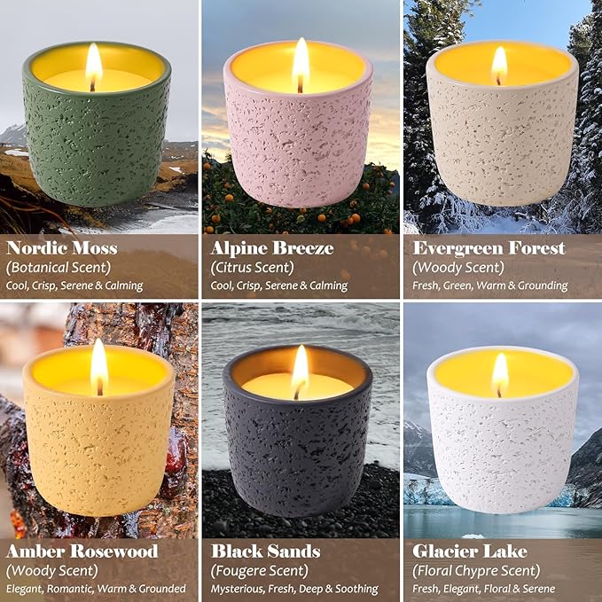 Viyffo Scented Candle Set of 6, Natural Soy Wax - Image 3