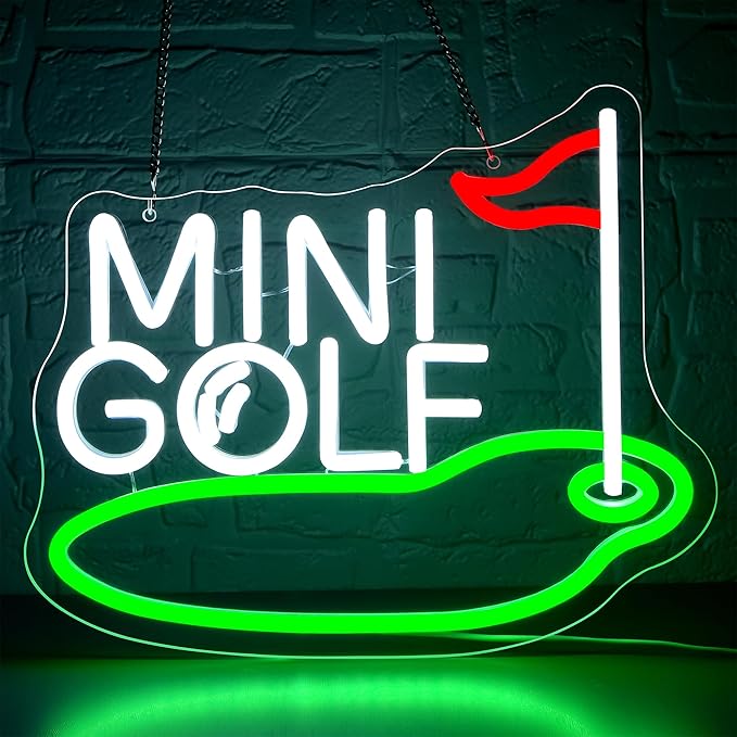 Mini Golf Neon Sign for Wall Decor Golf Neon Light for Man Cave Dimmable LED by FuzuneliDimmableLEDNeon