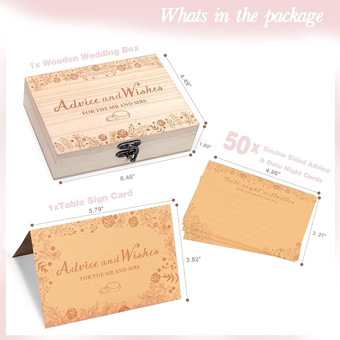 Advice And Wishes For The Mr And Mrs, Wedding Advice Cards For Bridal Shower - Image 2
