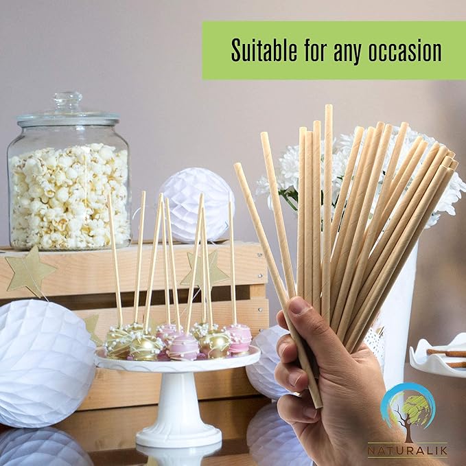 1000-Pack Sturdy Biodegradable Paper Straws Heavy-Duty, Eco-Friendly Sturdy - Image 5